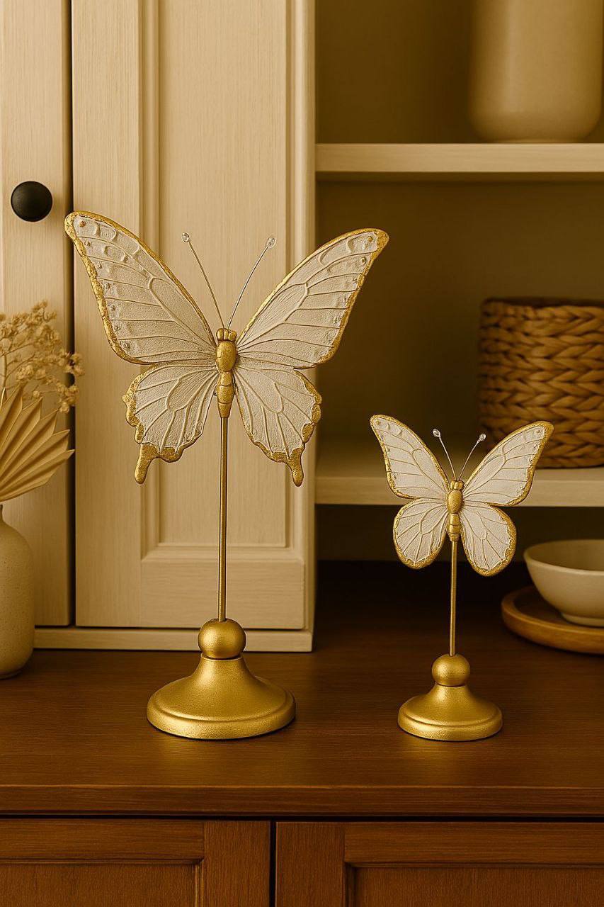 Set of 2 Butterfly Stand Decorations