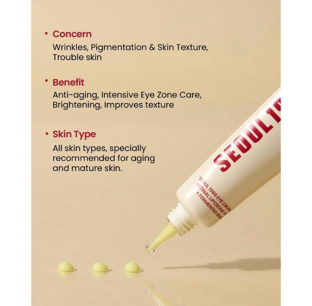 SEOUL 1988 Eye Cream Retinal Liposome 4% + Fermented Bean 30ml