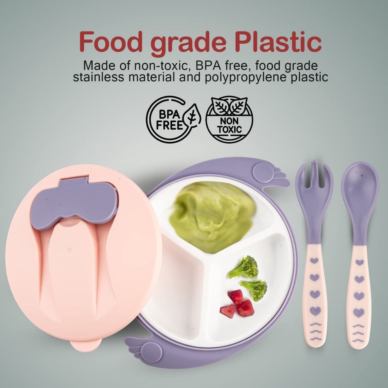 Baby Feeding Bowl With Partition