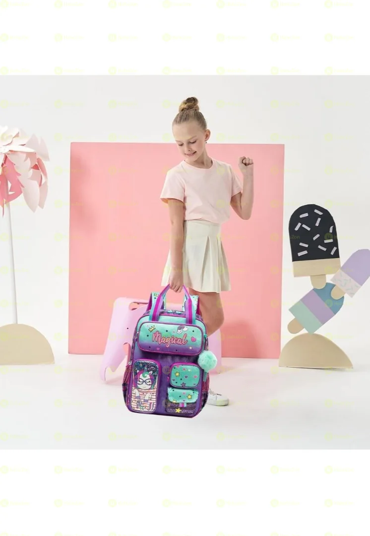 Unicorn Backpacks for Girls School Backpack with Lunch B