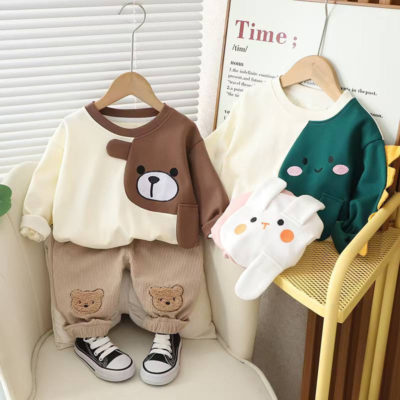 Unisex Warm Kids Sweatshirt and Pant Set