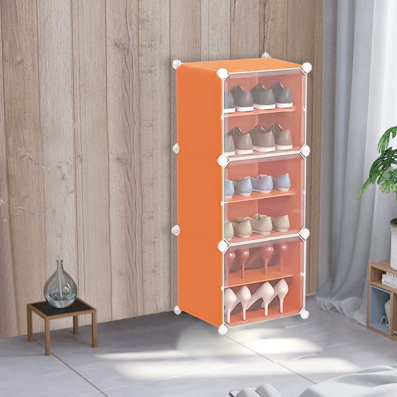 Plastic Cube Shoes Rack
