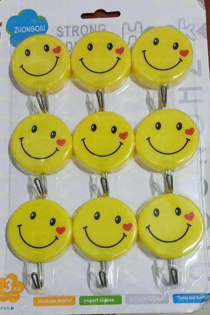 9 Self Adhesive Plastic Hooks