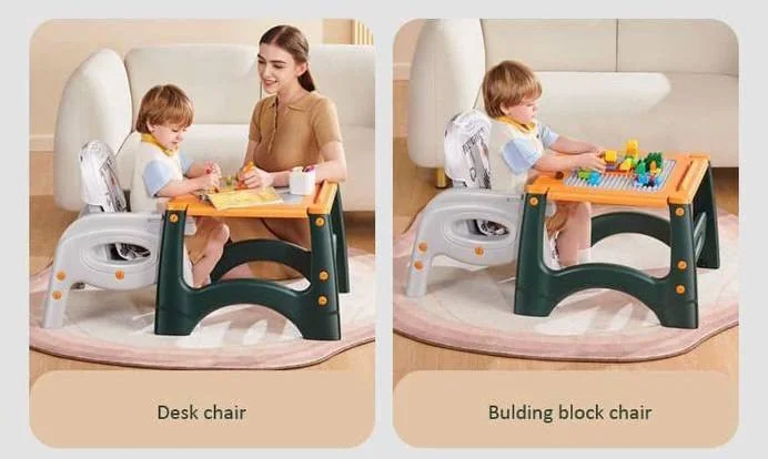 ሌዘር መቀመጫ  ማጠርም መርዘምም የሚችል የልጆች መመገቢያ ወንበር