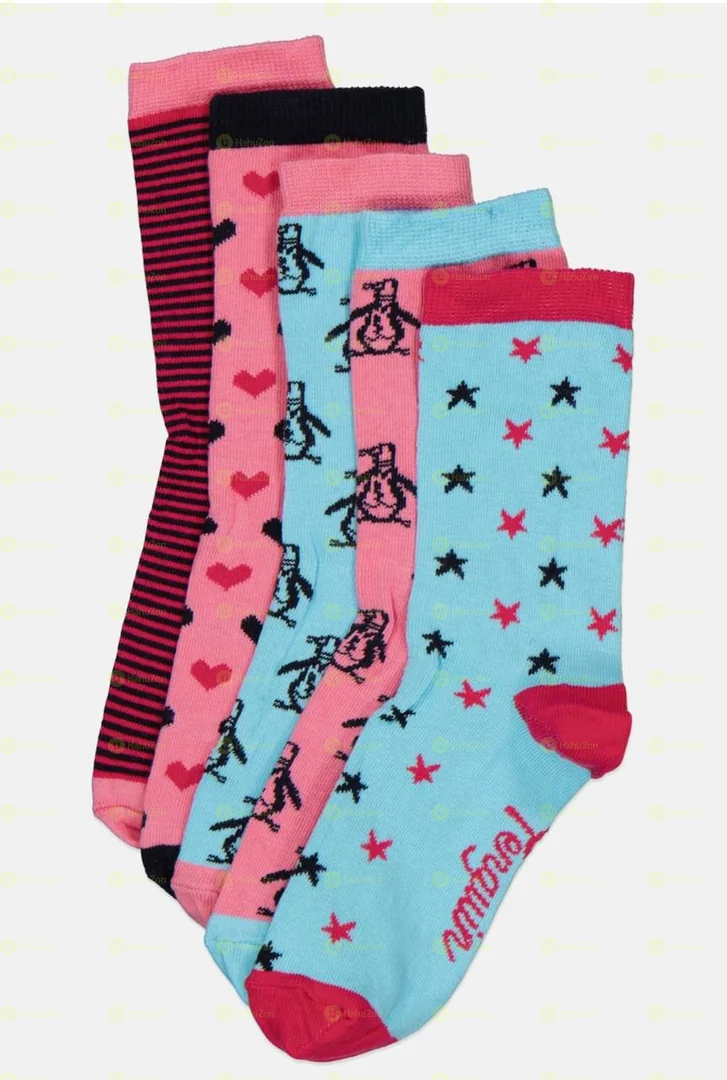 Penguin Kids 5 Pair Of Socks