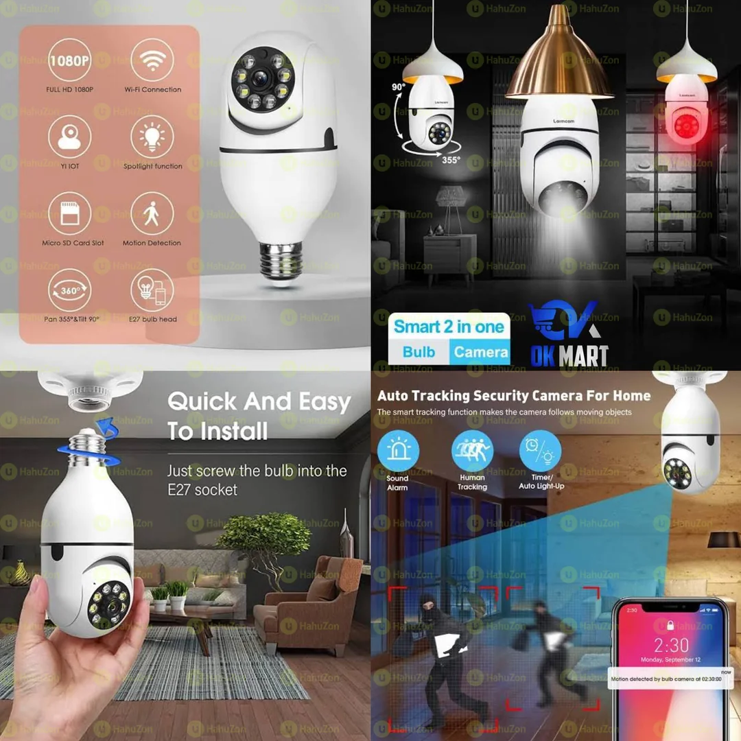 Rotating Bulb Security Camera