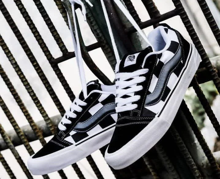 Vans KNU Skool Black White Chekred Shoes