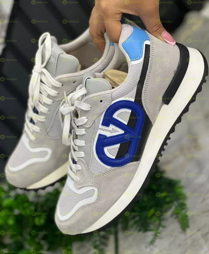 Valentino Garavani RockRunner Grey Blue Men's Shoes