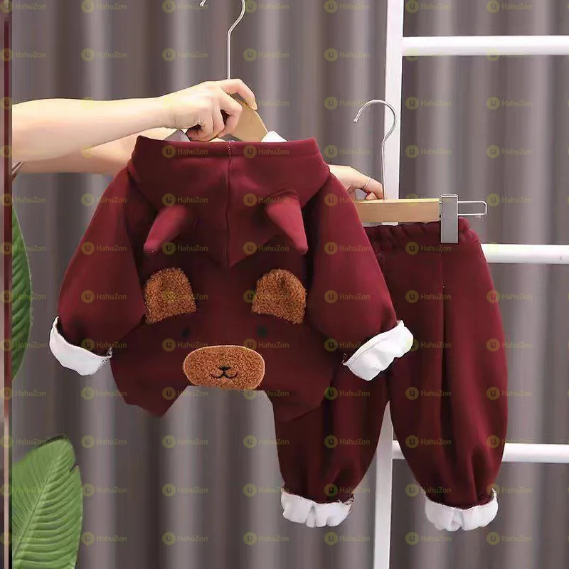 Unisex Thick Velvet Hoodie and Pant Set