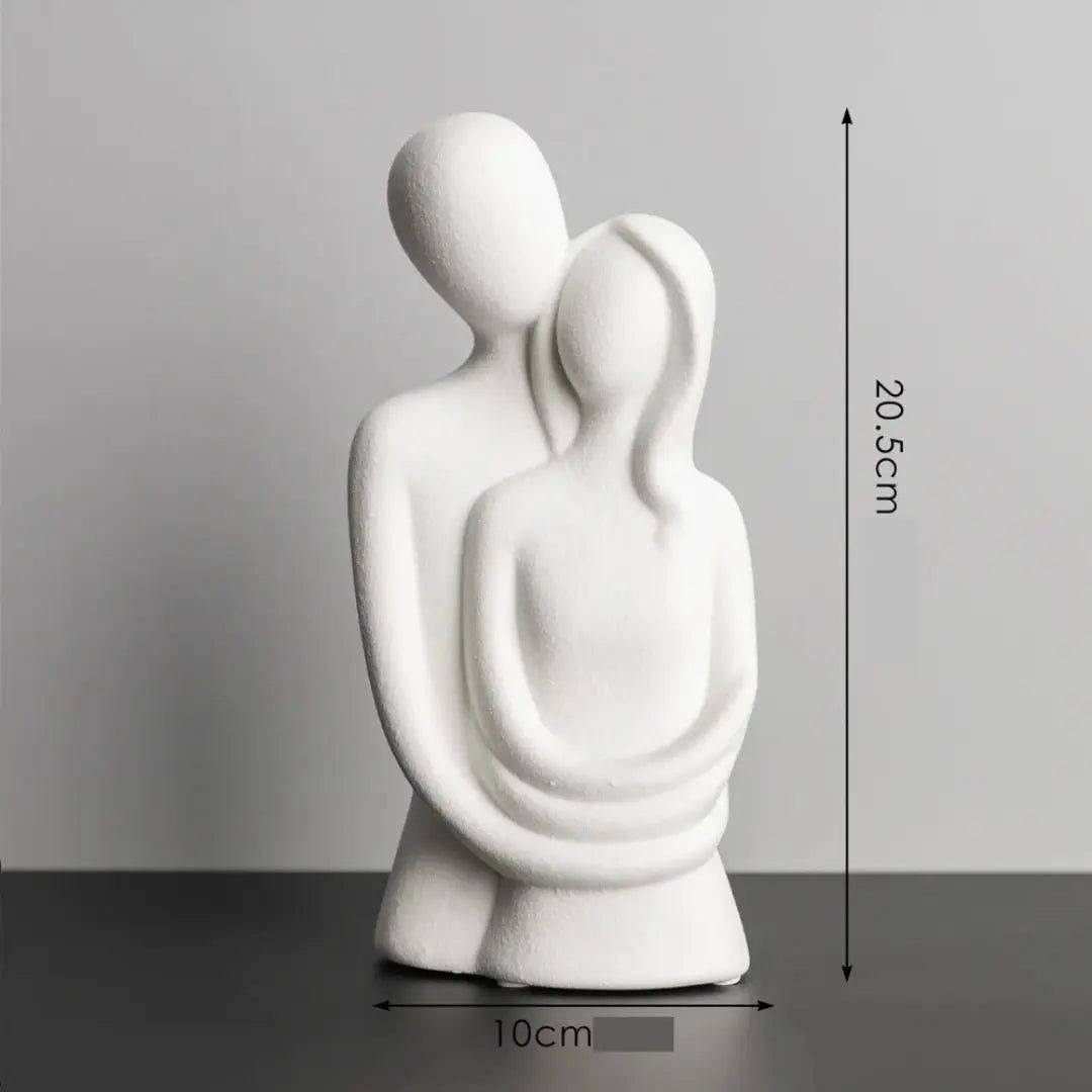 Ceramic Couple Statue Minimalist Sculptur