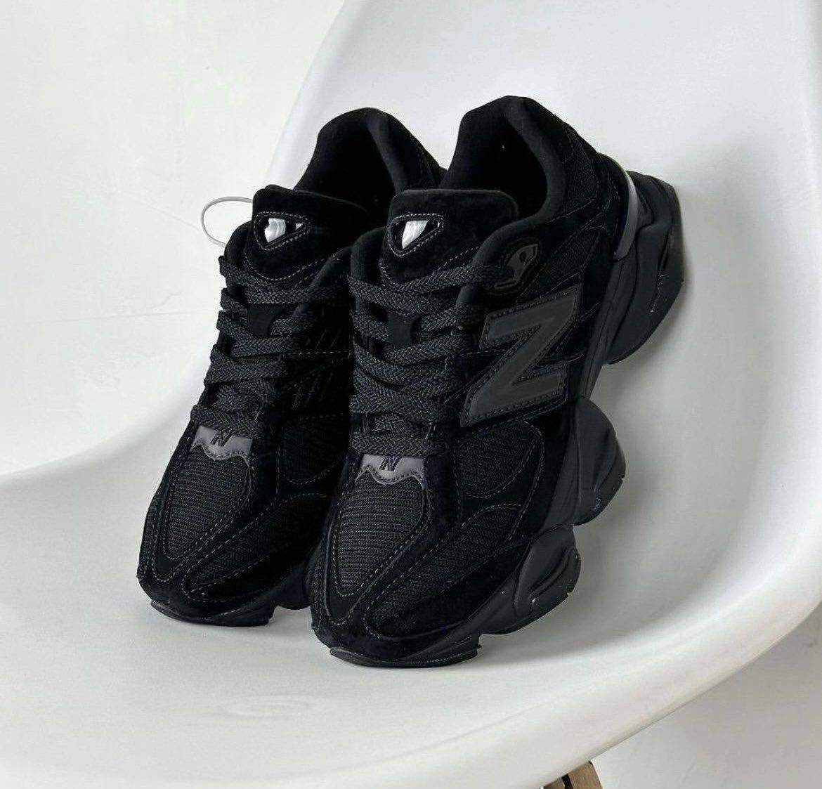 New Balance 9060 Triple Black Low Men's Shoes