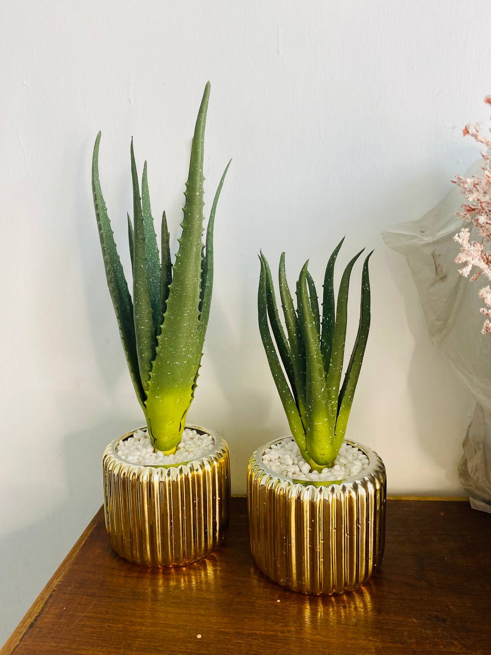 Long Artificial Green Aloe Plant