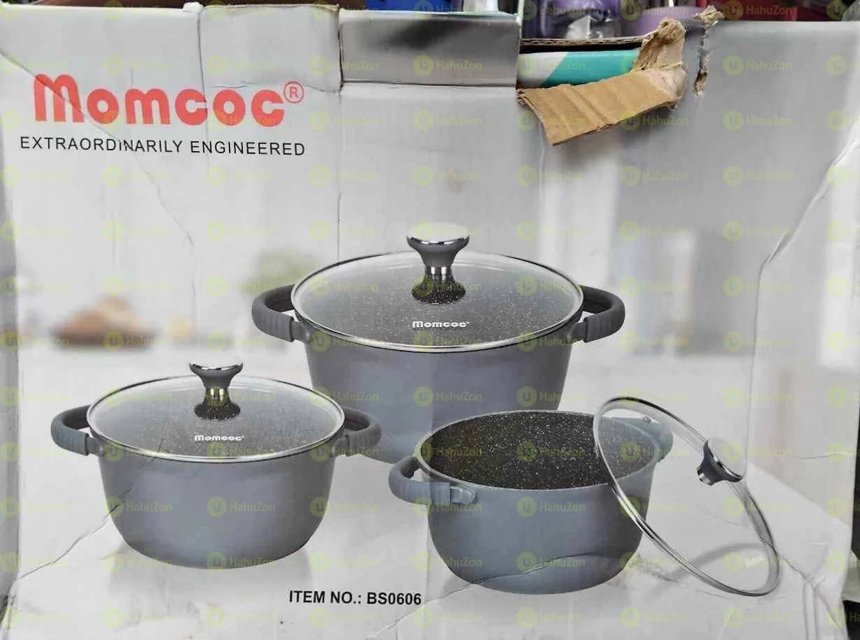 3 ፒስ ድስቶች ከነ ክዳናቸው