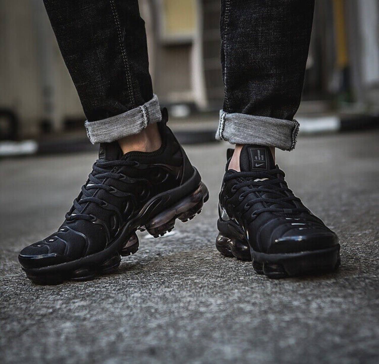 NlKE Air Vapormax Plus Triple Black Men's Shoes