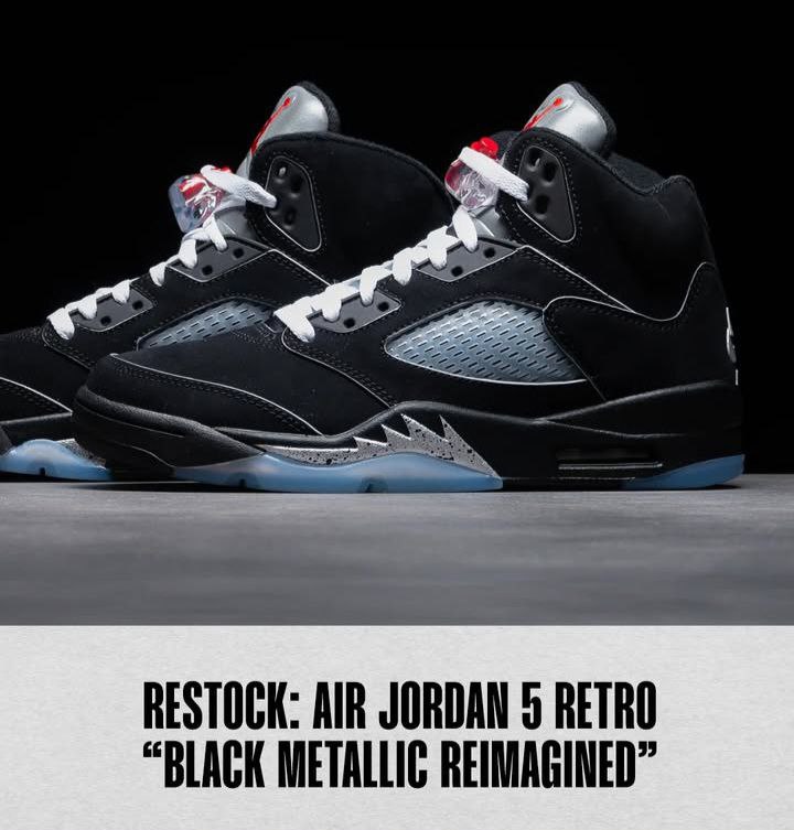 Black Nike Air Jordan 5 Men's Shoes