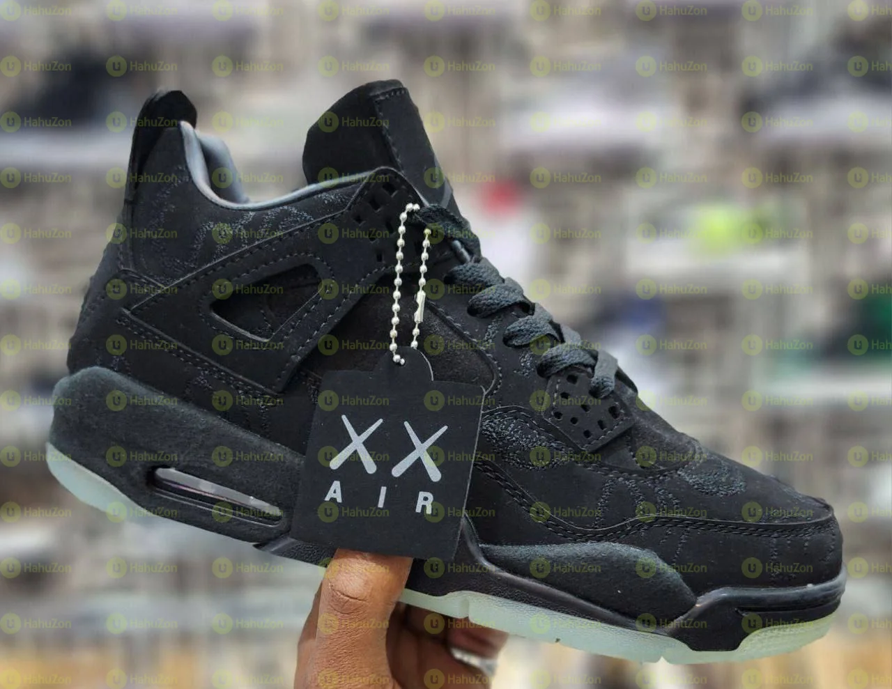 Nike Air Jordan Retro 4 x KAWS Black Men's Shoes