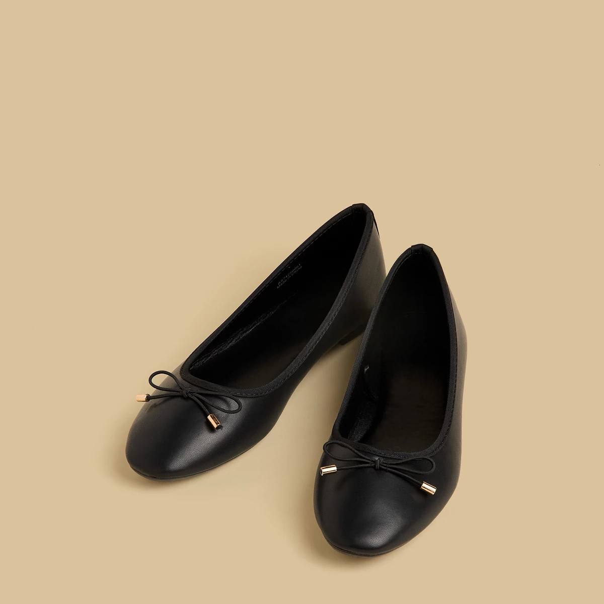 Max Bow Detail Slip On Ballerina Women's Shoes