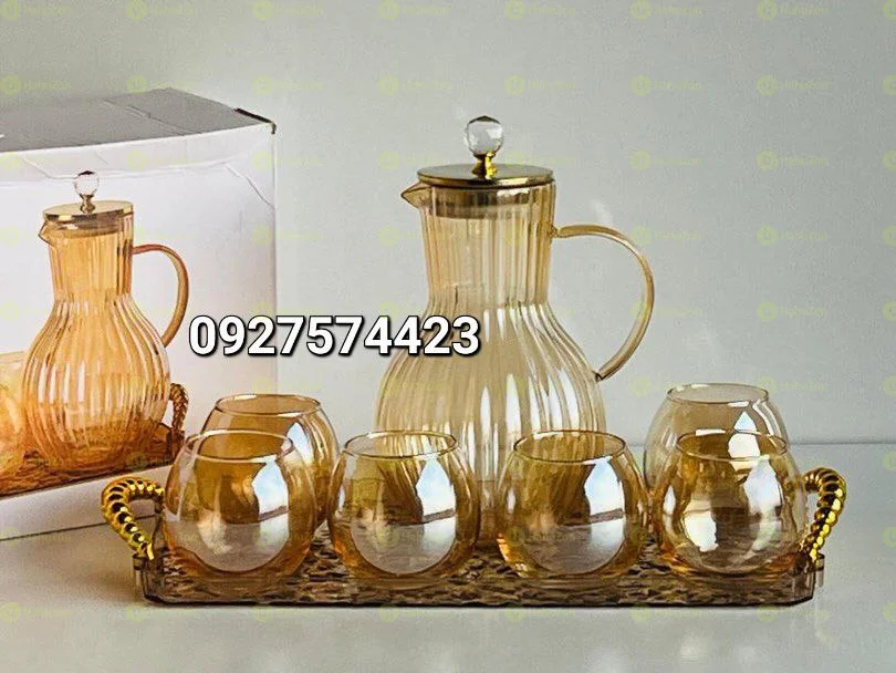 8pcs Crystal Glass water Set
