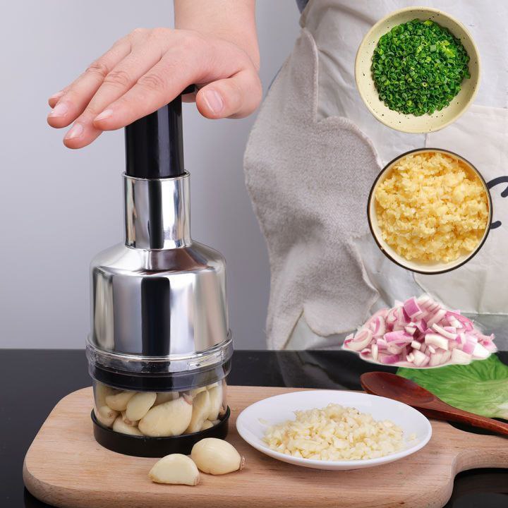 Manual Press-Down Garlic And Vegetable Chopper