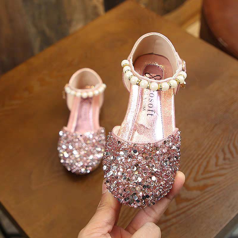 Girls Pearl Decor Princess Sandals