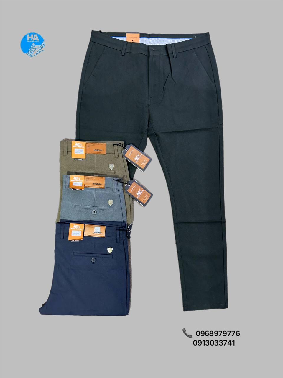 Black Newton Men's Khakis