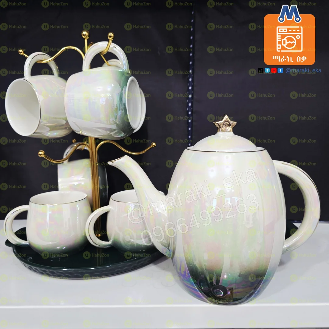 8 Set Ceramic Milk And Tea Serving Set