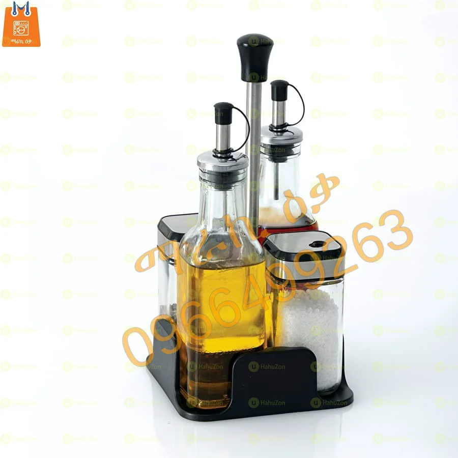 5 ሰት የቅመምና የዘይት መቀነሻ ጠርሙሶች