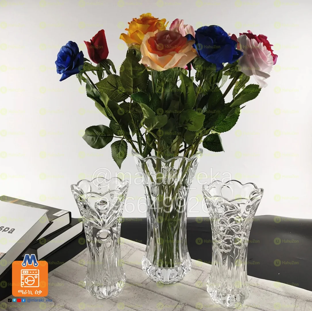 3 በ 1 የሆነ የብርጭቆ የአበባ ማስቀመጫ ቫዝ