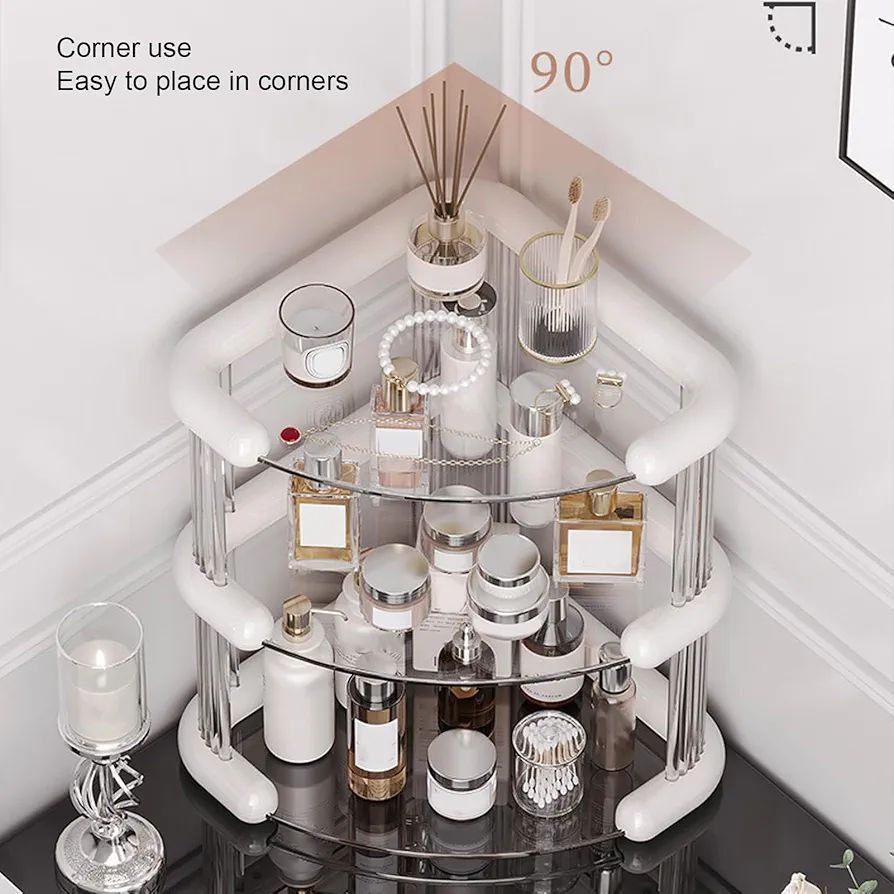 3 tiers corner Cosmetics Storage Shelf