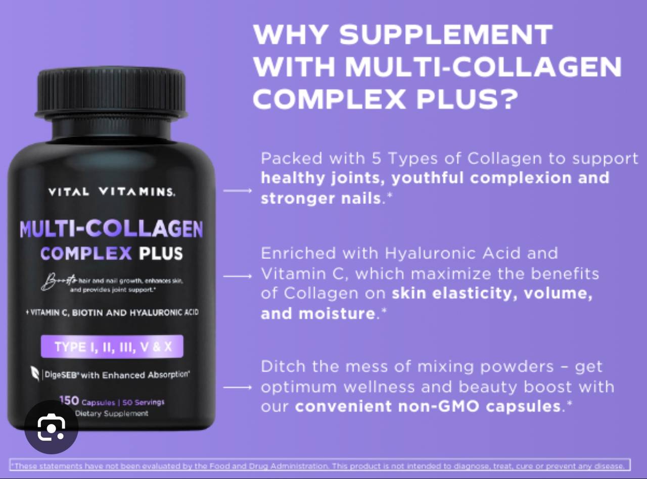 Vital Vitamins Multi Collagen Complex Plus
