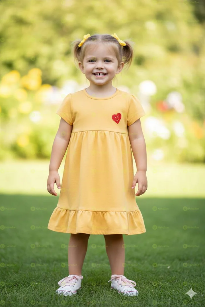 Tchibo Kids Girls 2 Piece Embroidered Dress