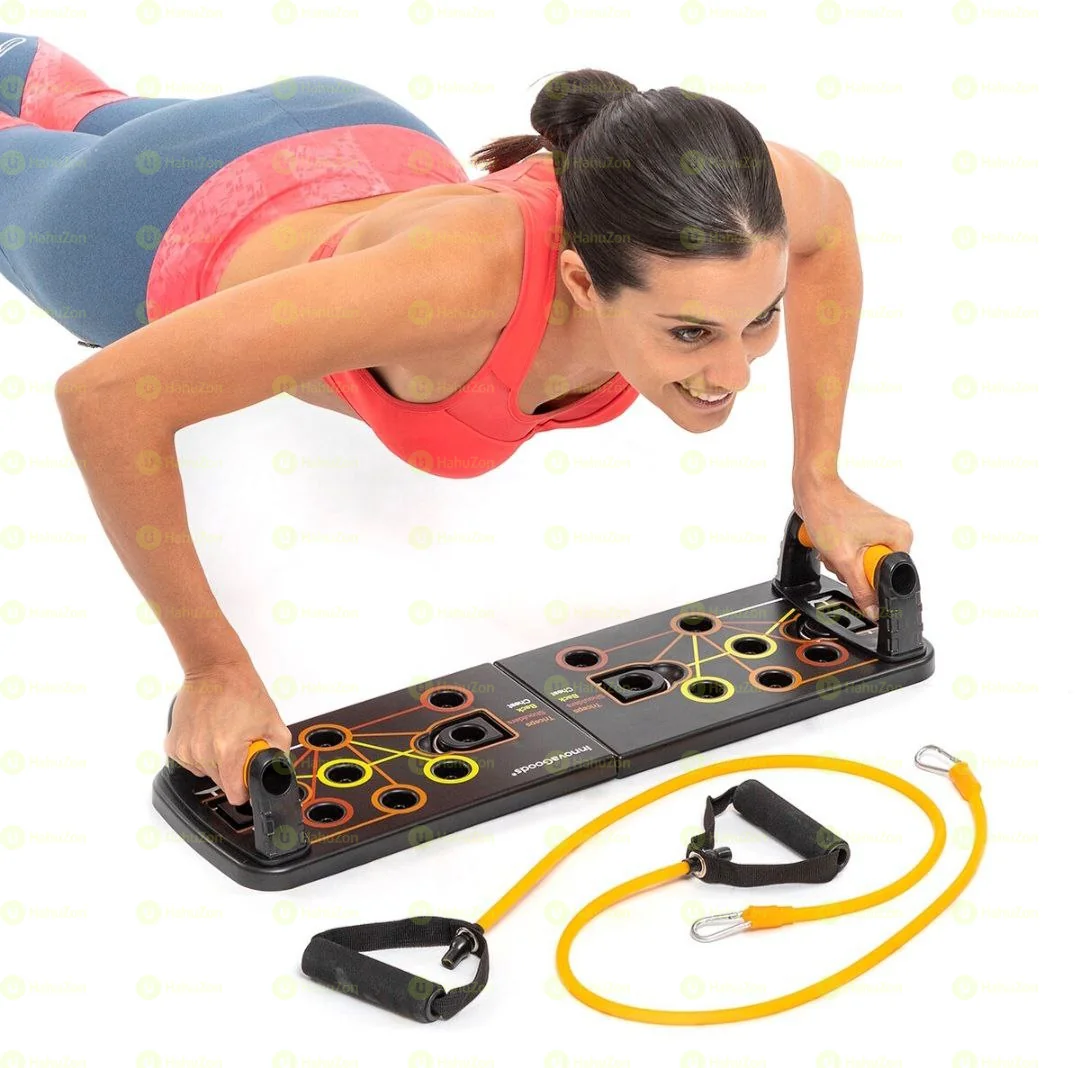 Push-Up Board With Resistance Bands