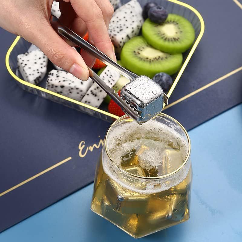 Set of 4 Stainless Steel Ice Cubes