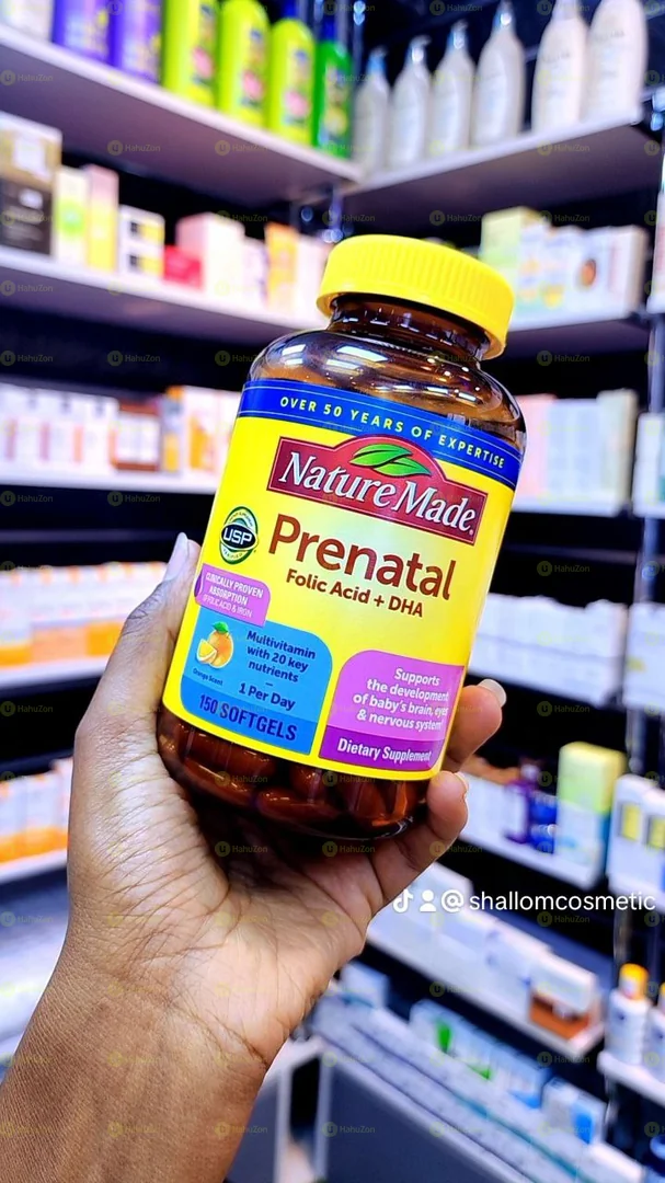 𝗡𝗮𝘁𝘂𝗿𝗲 𝗠𝗮𝗱𝗲 Prenatal Folic Acid + DHA