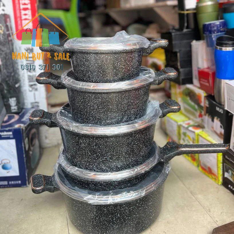 5 ፒስ ለወጥ መስሪያም ለማቅረቢያም የሚሆኑ ድስት