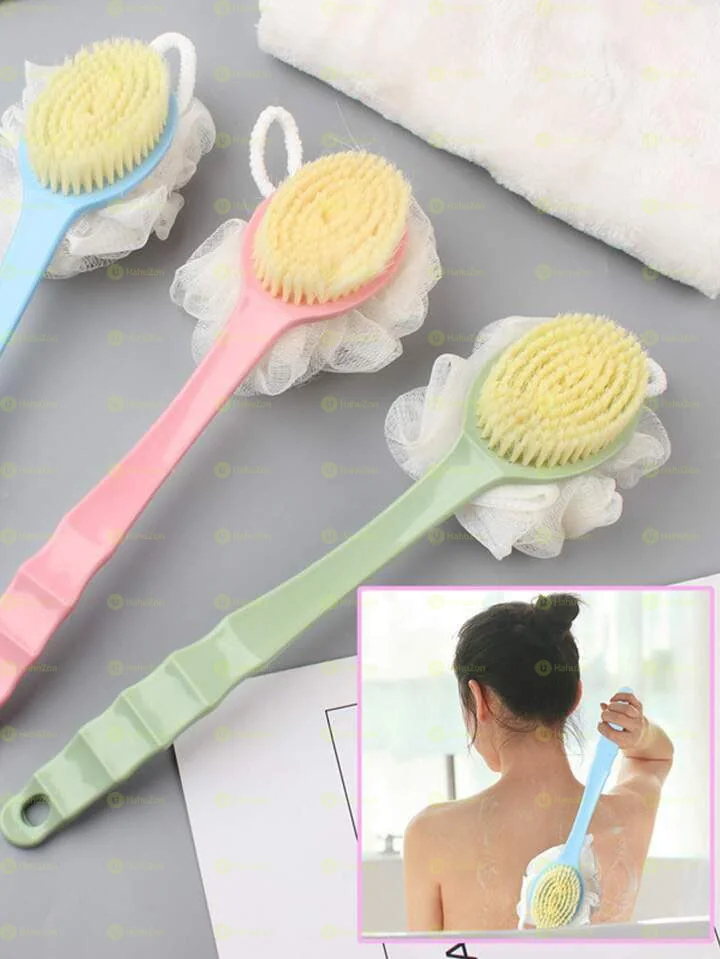 Shower Body Brush with Bristles and Loofah