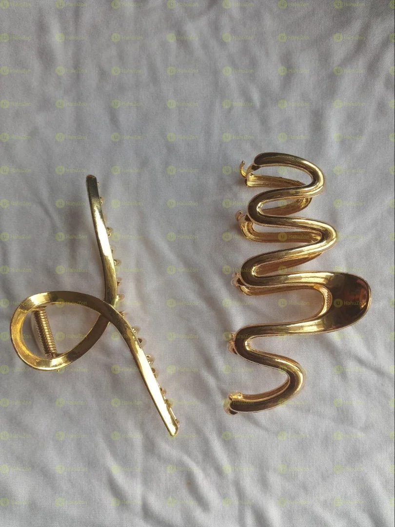 Golden Hair Claw Clips