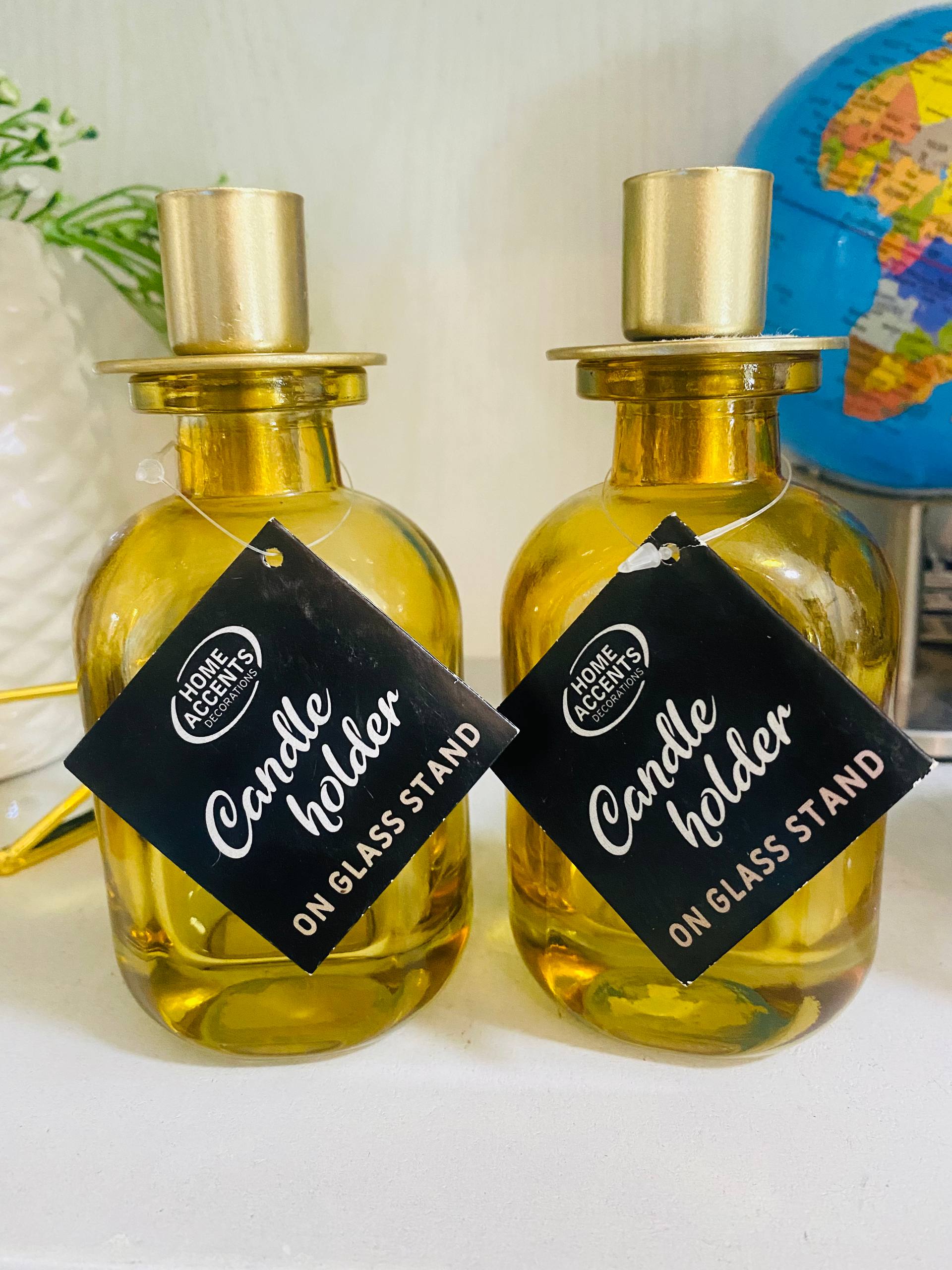 On Glass Candle Holder