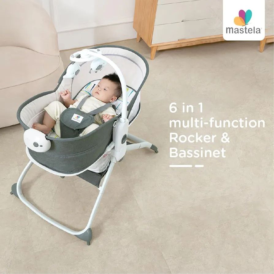 MASTELA 6-in-1 Multi-Functional Baby Bassinet