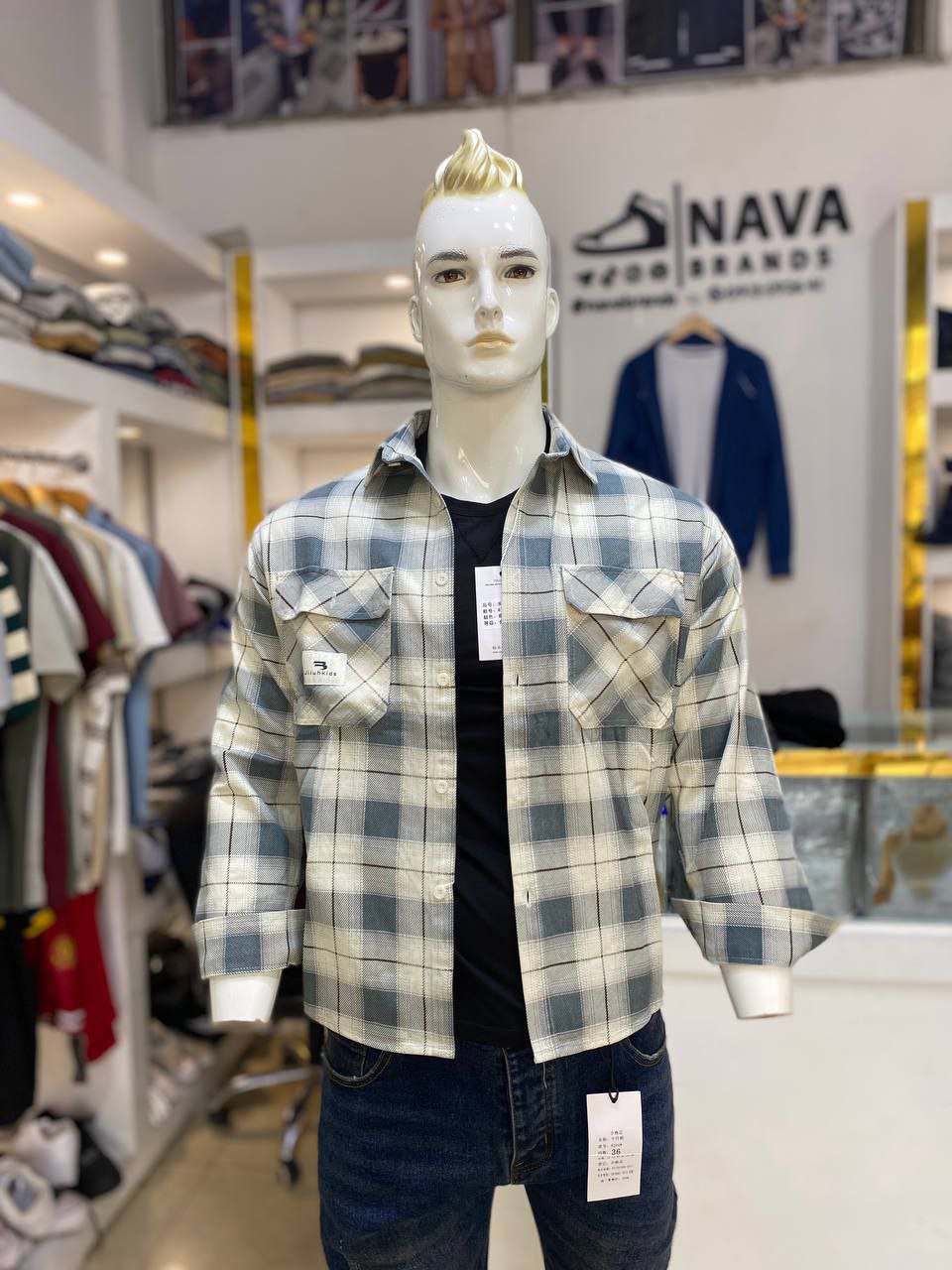 Long Sleeve Jeans Shirt