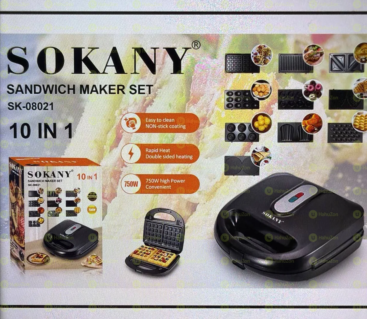 Sokany 10-in-1 Sandwich Maker Set