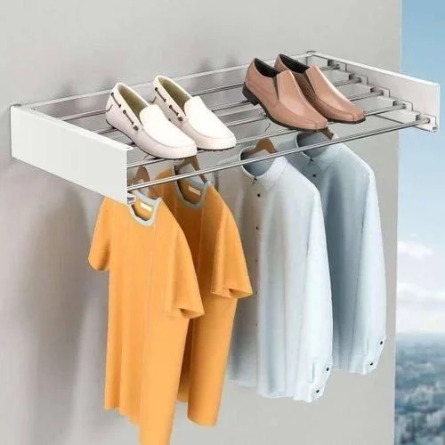 Qall-Mounted Collapsible Clothes Drying Rack