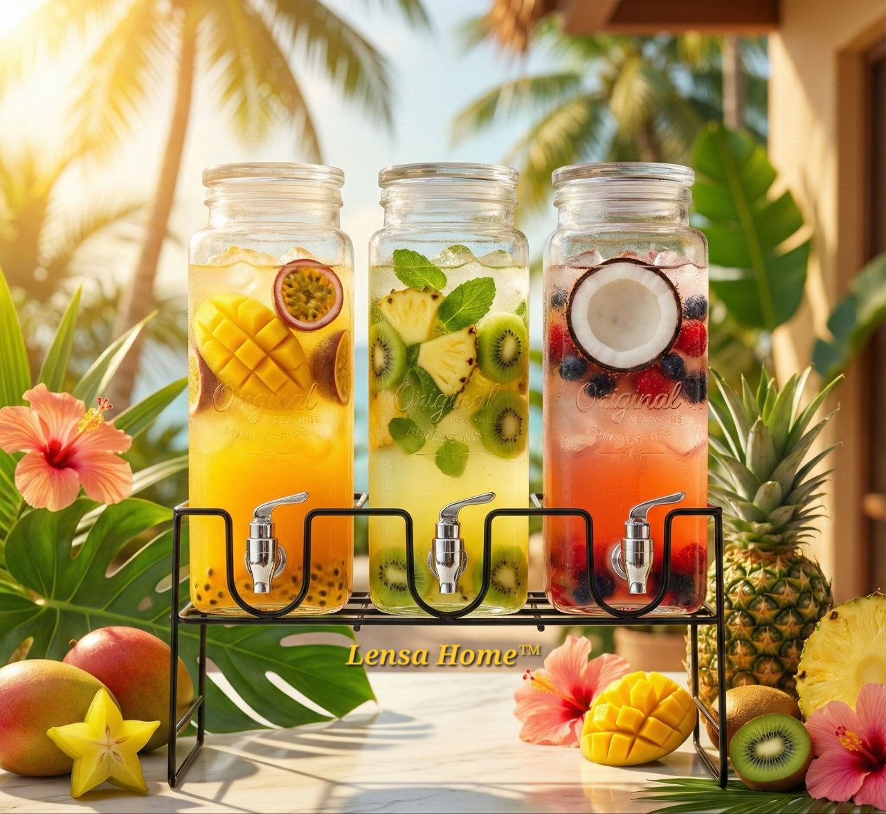 Re-Stocked – Triple Jar Juice Dispenser