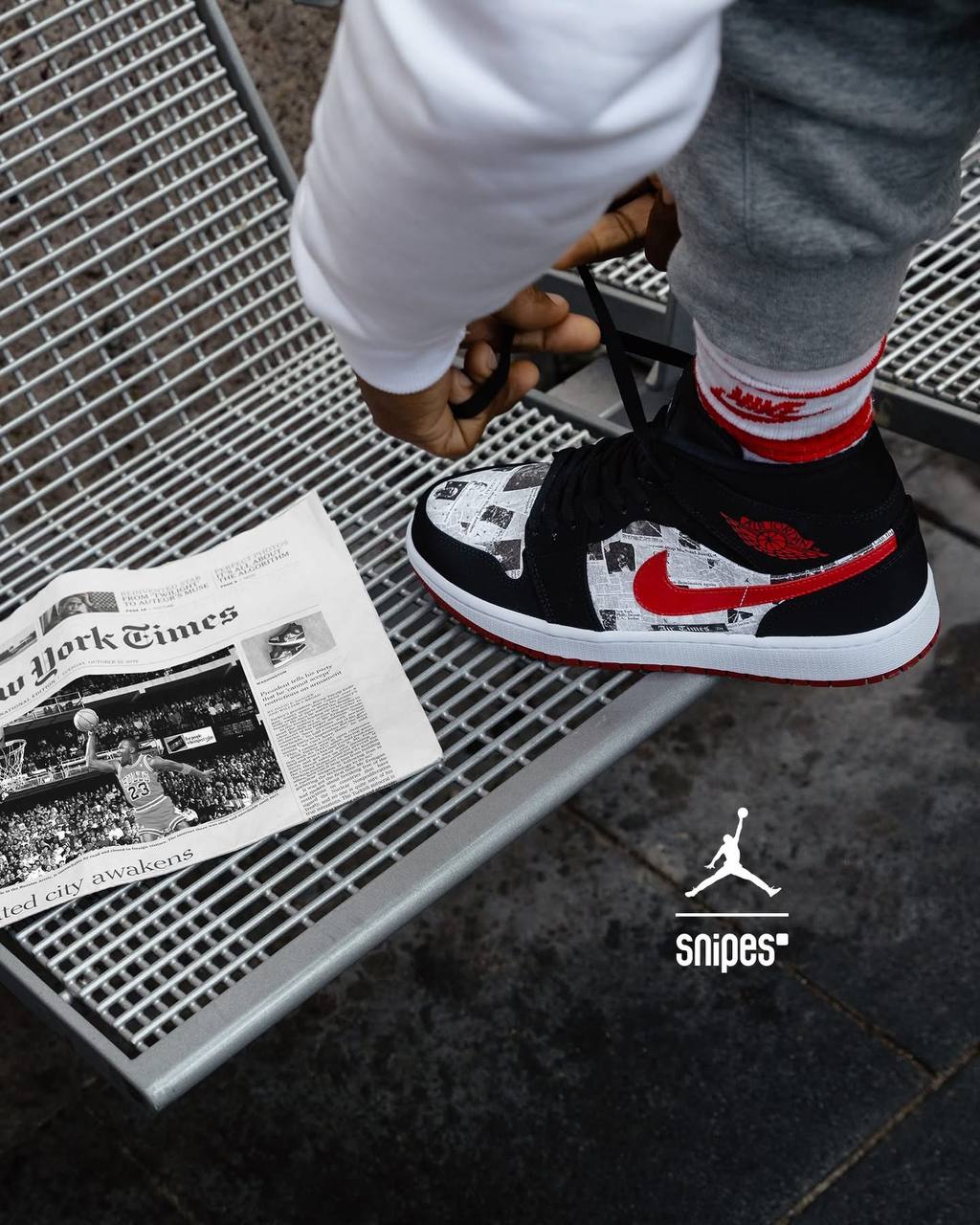 Airjordan1 Newspaper Men's Shoes