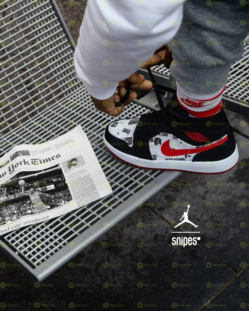 Airjordan1 Newspaper Men's Shoes