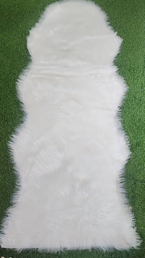 Modern White Sofa Faux Furr