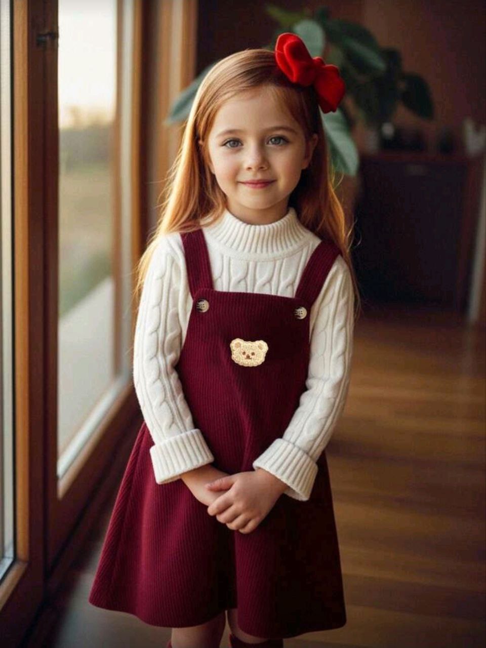 Toddler Girls Corduroy Overall Dress