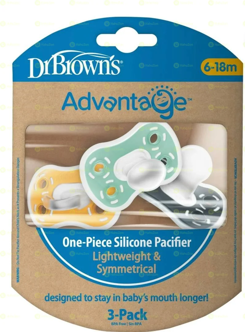 Dr. Brown's Advantage One-Piece Silicone Baby Pacifier
