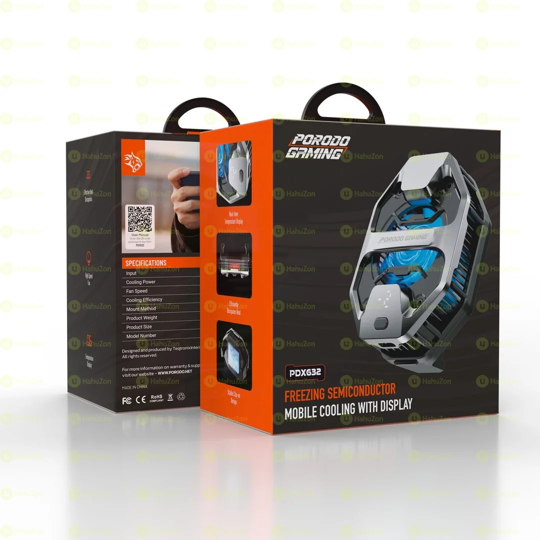 Porodo Gaming LED Display Phone Cooler