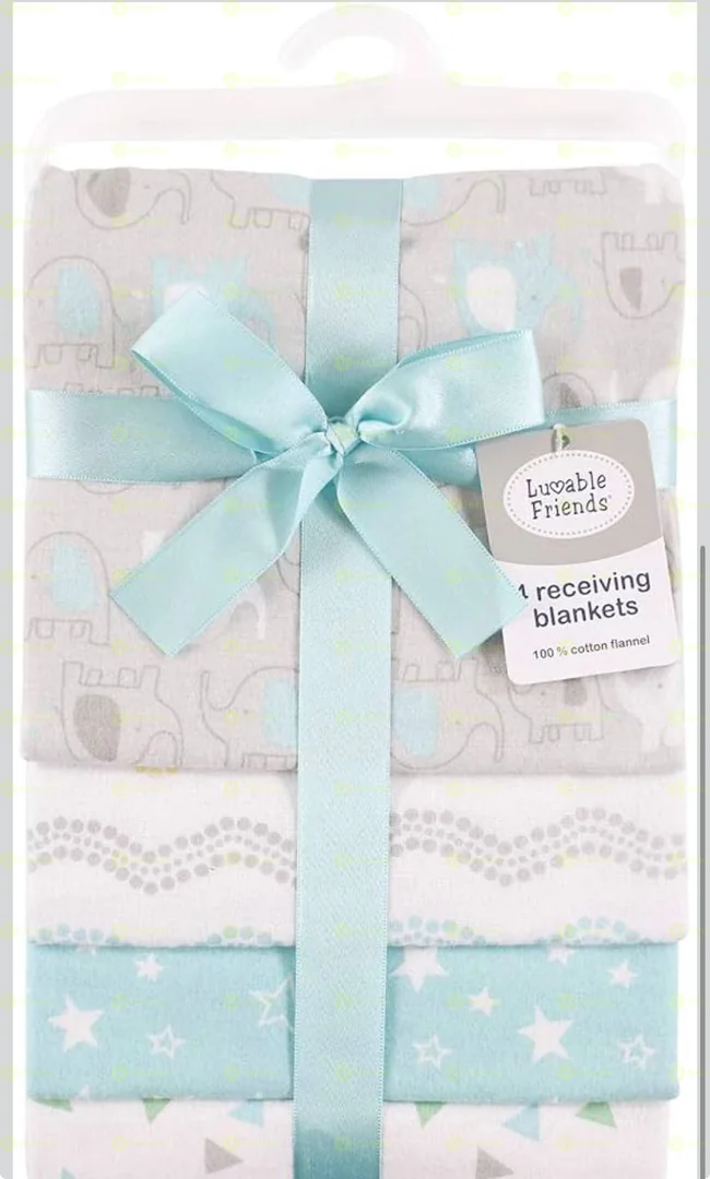 Luvable Friends Unisex Baby Cotton Flannel Receiving Blankets